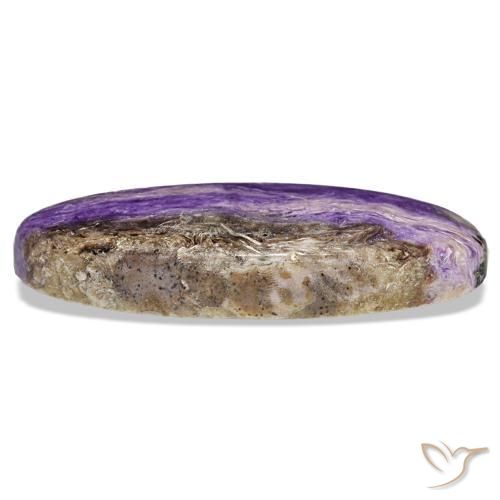 Charoïte violet naturelle coupe ovale, 23,32 ct, opaque