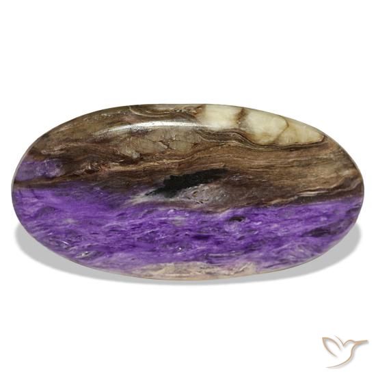 Charoïte violet naturelle coupe ovale, 26,14 ct, opaque