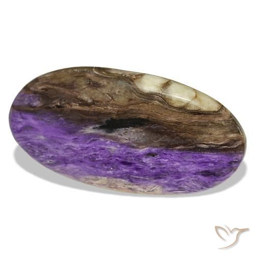 Charoïte violet naturelle coupe ovale, 26,14 ct, opaque