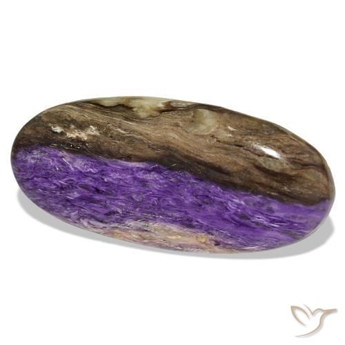 Charoïte violet naturelle coupe ovale, 46,40 ct, opaque