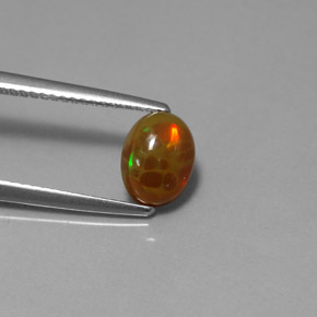 Opale chocolat multicolore naturelle transparent, 0,95 ct, transparent / translucide