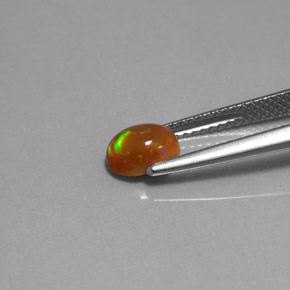 Opale chocolat multicolore naturelle transparent, 0,63 ct, transparent / translucide