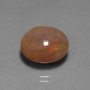 Opale chocolat multicolore naturelle transparent, 6,46 ct, transparent / translucide