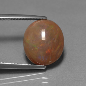 Opale chocolat multicolore naturelle transparent, 6,46 ct, transparent / translucide