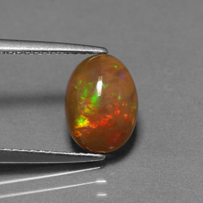 Opale chocolat multicolore naturelle transparent, 1,30 ct, transparent / translucide
