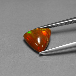 Opale Chocolat Multicolore naturelle Transparent, 1.63 ct, Transparent / Translucide