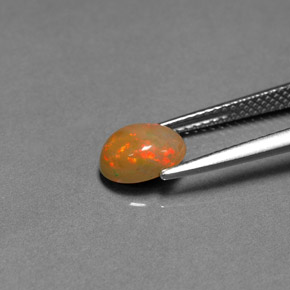 Opale Chocolat Multicolore naturelle Transparent, 0.85 ct, Transparent / Translucide