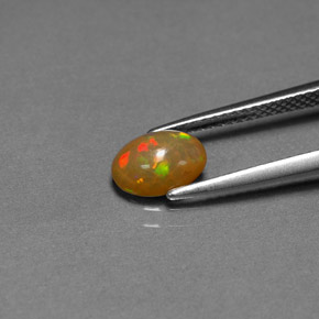 Opale chocolat multicolore naturelle transparent, 0,68 ct, transparent / translucide