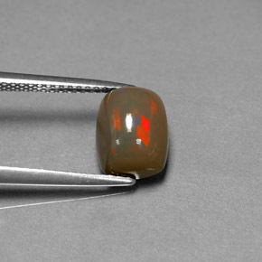 Opale Chocolat Multicolore naturelle Coupe coussin, 1.78 ct, Opaque