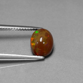 Opale chocolat multicolore naturelle transparent, 2,17 ct, transparent / translucide