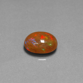 Opale chocolat multicolore naturelle transparent, 2,03 ct, transparent / translucide