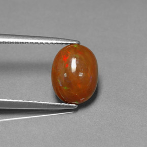 Opale chocolat multicolore naturelle transparent, 2,03 ct, transparent / translucide