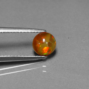 Opale chocolat multicolore naturelle transparent, 0,60 ct, transparent / translucide