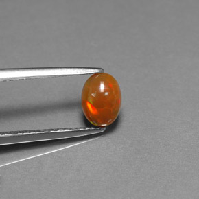 Opale chocolat multicolore naturelle transparent, 0,62 ct, transparent / translucide