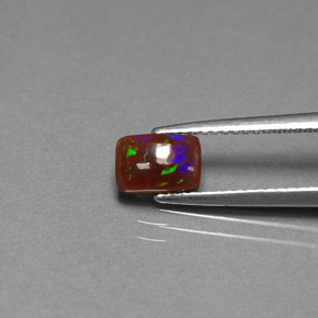 Opale chocolat multicolore naturelle transparent, 0,64 ct, transparent / translucide