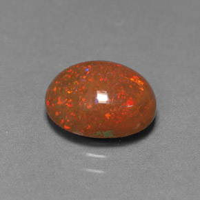 Opale Chocolat Multicolore naturelle Coupe ovale, 1.66 ct, Opaque