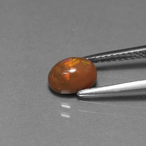 Opale Chocolat Multicolore naturelle Coupe ovale, 0.69 ct, Opaque