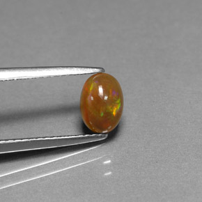 Opale Chocolat Multicolore naturelle Coupe ovale, 0.54 ct, Opaque