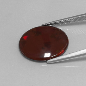 Opale chocolat marron naturelle coupe ovale, 4,41 ct, opaque