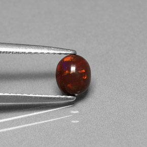 Opale Chocolat Multicolore naturelle Coupe ovale, 0.43 ct, Opaque