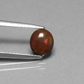 Opale Chocolat Multicolore naturelle Coupe ovale, 0.44 ct, Opaque