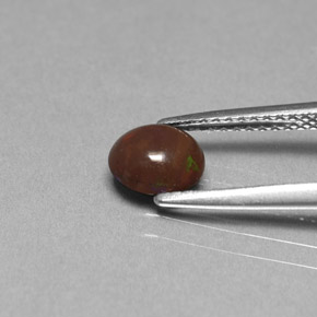 Opale Chocolat Multicolore naturelle Coupe ovale, 0.49 ct, Opaque