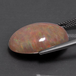 Opale Chocolat Multicolore naturelle Coupe ovale, 9.78 ct, Opaque