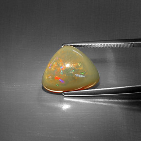 Opale chocolat multicolore naturelle trillion, 5,44 ct, opaque