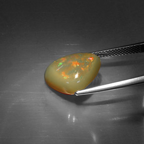 Opale chocolat multicolore naturelle trillion, 5,44 ct, opaque