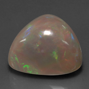 Opale chocolat multicolore naturelle trillion, 15,63 ct, opaque