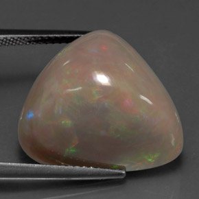 Opale chocolat multicolore naturelle trillion, 15,63 ct, opaque
