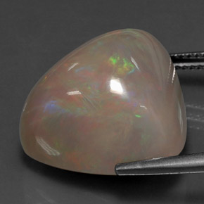 Opale chocolat multicolore naturelle trillion, 15,63 ct, opaque