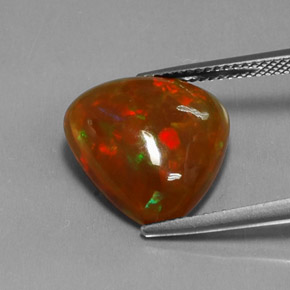 Opale chocolat multicolore naturelle transparent, 5,36 ct, transparent / translucide