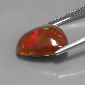 Opale chocolat multicolore naturelle transparent, 5,36 ct, transparent / translucide
