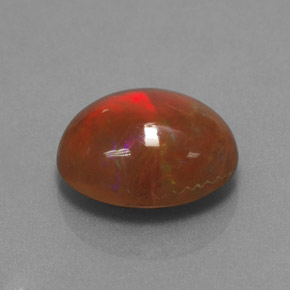 Opale chocolat multicolore naturelle coupe ovale, 2,29 ct, opaque