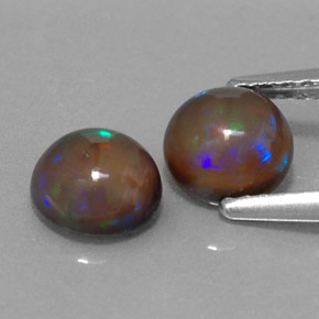 Achetez naturel ct multicolore opale chocolat gems, coupe roude, en provenance ethiopie chez gemselect. en stock, livraison internationale!