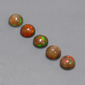 Achetez naturel ct multicolore opale chocolat gems, coupe roude, en provenance ethiopie chez gemselect. en stock, livraison internationale!