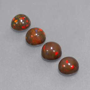 Achetez naturel ct multicolore opale chocolat gems, coupe roude, en provenance ethiopie chez gemselect. en stock, livraison internationale!