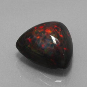 Opale chocolat multicolore naturelle trillion, 3,52 ct, opaque
