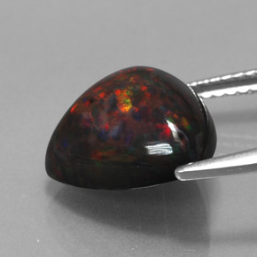 Opale chocolat multicolore naturelle trillion, 3,52 ct, opaque