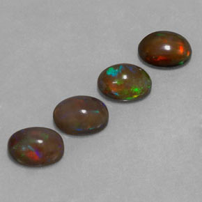 Achetez naturel ct multicolore opale chocolat gems, coupe ovale, en provenance ethiopie chez gemselect. en stock, livraison internationale!