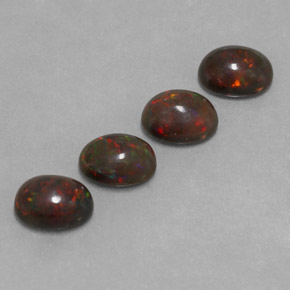 Achetez naturel 3,23ct multicolore opale chocolat gems, coupe ovale, en provenance ethiopie chez gemselect. en stock, livraison internationale!