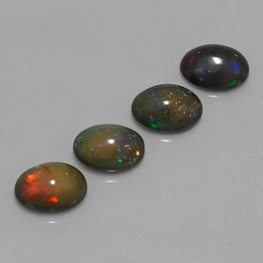 Achetez naturel 3,00ct multicolore opale chocolat gems, coupe ovale, en provenance ethiopie chez gemselect. en stock, livraison internationale!