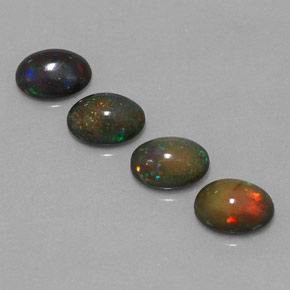 Achetez naturel 3,00ct multicolore opale chocolat gems, coupe ovale, en provenance ethiopie chez gemselect. en stock, livraison internationale!