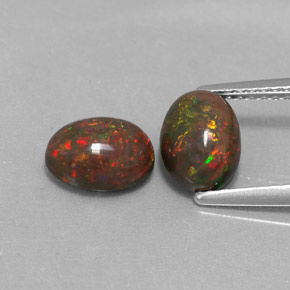 Achetez naturel ct multicolore opale chocolat gems, coupe ovale, en provenance ethiopie chez gemselect. en stock, livraison internationale!