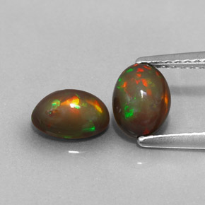Achetez naturel ct multicolore opale chocolat gems, coupe ovale, en provenance ethiopie chez gemselect. en stock, livraison internationale!