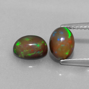 Achetez naturel ct multicolore opale chocolat gems, coupe ovale, en provenance ethiopie chez gemselect. en stock, livraison internationale!