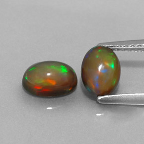 Achetez naturel ct multicolore opale chocolat gems, coupe ovale, en provenance ethiopie chez gemselect. en stock, livraison internationale!