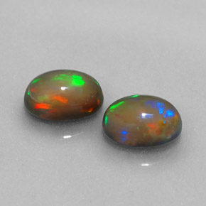 Achetez naturel ct multicolore opale chocolat gems, coupe ovale, en provenance ethiopie chez gemselect. en stock, livraison internationale!