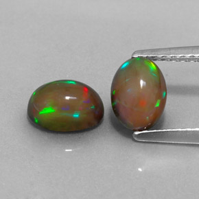 Achetez naturel ct multicolore opale chocolat gems, coupe ovale, en provenance ethiopie chez gemselect. en stock, livraison internationale!